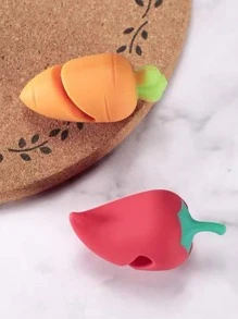 2 cái Rau Hình Giữ Nắp Nồi Chống Tràn Chống Tràn - Nhiều màu - Xem 2