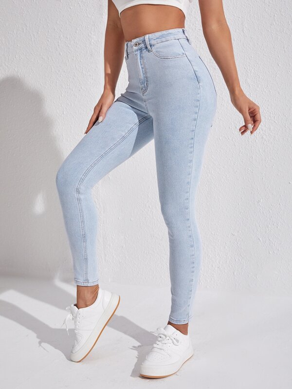 SHEIN SXY High Waist Skinny Jeans Y2k