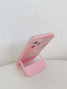 Sakura Painted Clear Phone Case With Invisible Desktop Holder - Multicolor - View 4