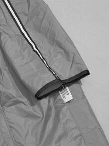 1pc Waterproof Hooded Pet Raincoat - Grey - View 5