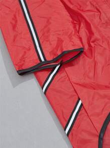 1pc Waterproof Hooded Pet Raincoat - Red - View 5