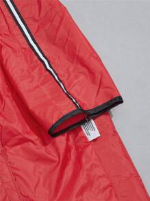 1pc Waterproof Hooded Pet Raincoat - Red - View 6