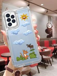 卡通圖案透明殼套與三星兼容 - 無色 - 查看 2