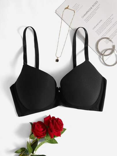 Sujetador push up con detalle de lazo y strass, que levanta