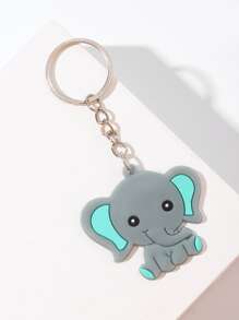 卡通大象吊墜鑰匙圈 - 彩色 - 查看 2
