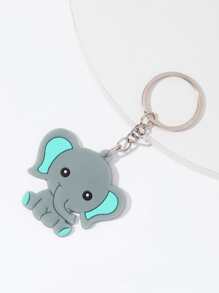 卡通大象吊墜鑰匙圈 - 彩色 - 查看 3
