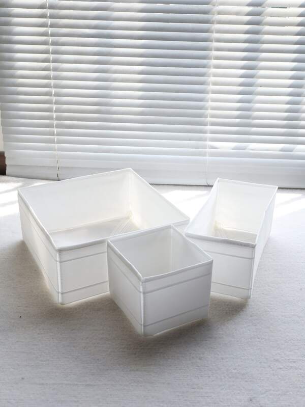 مجموعة متعددة القطع من صناديق تخزين قماش أكسفورد ذات لون واحد قابلة للغسيل بدون أغطية، مناسبة لتخزين مستحضرات التجميل، الملابس الداخلية، ورق التواليت، فوضى المكتب، عناصر صغيرة مثل أحمر الشفاه، لتزيين الغرفة، غرفة النوم، خزانة الملابس، أجهزة التحكم عن بعد في غرفة المعيشة، للحفاظ على النظام والتنظيم بأحجام مختلفة لاحتياجات التنظيم المتنوعة