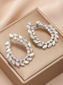 Hoa tai trang trí hình học Rhinestone - Nhiều màu - Xem 1