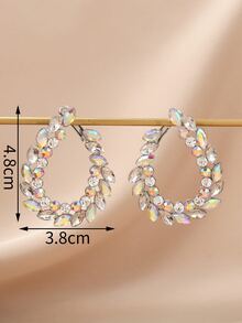 Hoa tai trang trí hình học Rhinestone - Nhiều màu - Xem 3