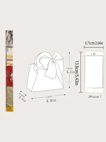 1入組PU禮品袋隨機背帶創意禮品袋適用於婚禮派對