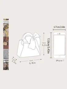 1pc Solid Color Gift Bag With Random Bow - Multicolor - View 4