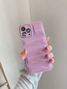 Solid Puffer Phone Case - Purple - View 3