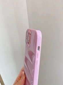 Solid Puffer Phone Case - Purple - View 4