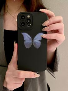 Vỏ điện thoại hình con bướm - màu đen - Xem 3