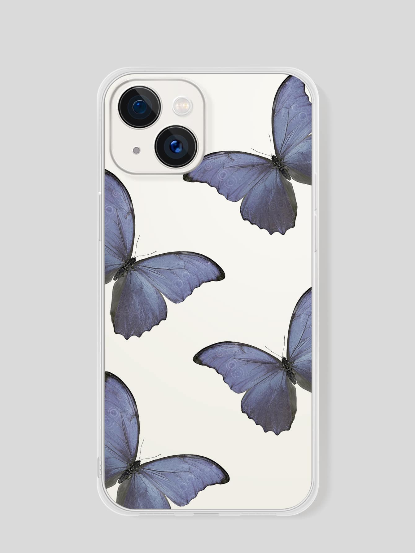 Vỏ điện thoại trong suốt hình con bướm - Nhiều màu - Xem 1