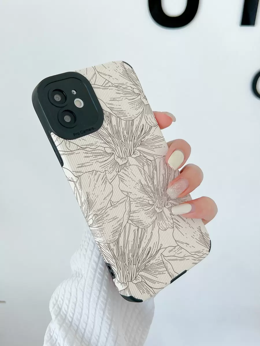 1个花卉彩绘皮革TPU手机壳,兼容 11、12、13、14、12 Pro Max、13 Pro Max、15、15 Pro、15 Plus、15 Pro Max、16、16 Pro、16 Plus、16 Pro Max、A11、A12、A20S、A32、A50、A51、A52、A71、A73、S20 FE、S21、S22、A04、A13、A24 - 彩色 - 查看 1