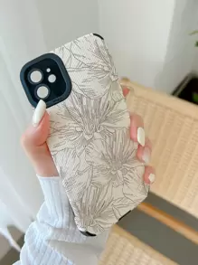 1个花卉彩绘皮革TPU手机壳，兼容 11、12、13、14、12 Pro Max、13 Pro Max、15、15 Pro、15 Plus、15 Pro Max、16、16 Pro、16 Plus、16 Pro Max、A11、A12、A20S、A32、A50、A51、A52、A71、A73、S20 FE、S21、S22、A04、A13、A24 - 彩色 - 查看 5