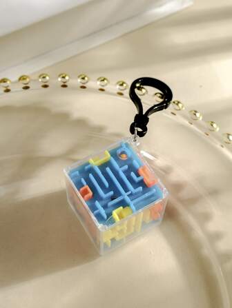 1 件趣味 3D 微型迷宫拼图魔方钥匙扣汽车配件女士钥匙链挂件