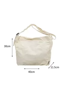 Large Capacity Hobo Bag School Bag For Graduate, Teen Girls, Freshman, Sophomore, Junior & Senior In College, University & High School, Perfect For Outdoors ,Travel & Back To School - White - View 3