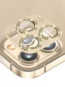 1 miếng bảo vệ ống kính lấp lánh tương thích với iPhone15/15Plus/15Pro/15Promax - Vàng - Xem 1