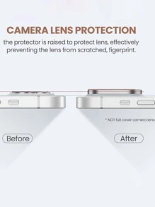 2 miếng bảo vệ ống kính trang trí bằng kim cương giả tương thích với iPhone 15/15Pro/15Plus/15Promax - Nhiều màu - Xem 5