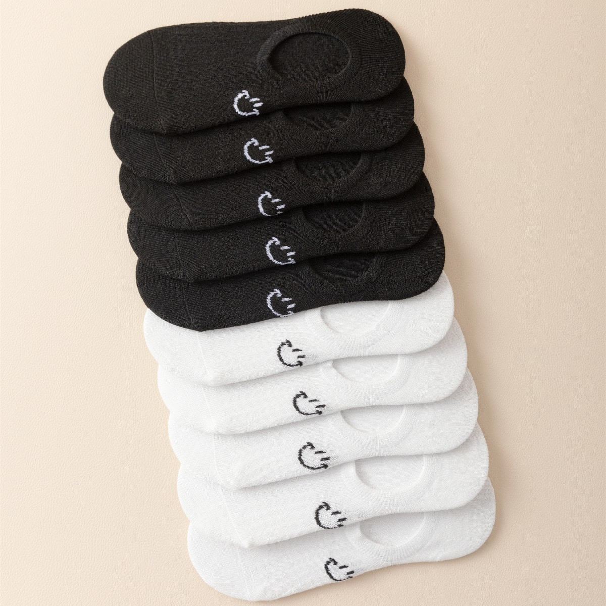 Pares Calcetines invisibles con estampado de expresión
