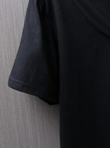 Manfinity Homme Men Colour Block Bear Print Drawstring Hooded Tee - Multicolor - View 6