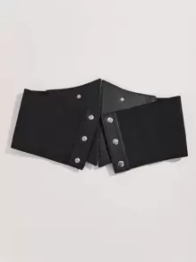 O-ring Decor Corset Belt - màu đen - Xem 3