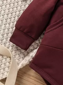 Baby Boy Kangaroo Pocket Hooded Bodysuit & Striped Joggers - Multicolor - View 4