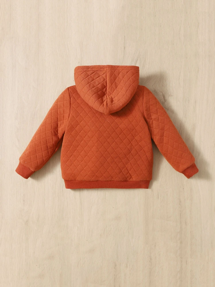Áo nỉ chần bông có túi kangaroo cho bé gái - Rỉ Nâu - Xem 2