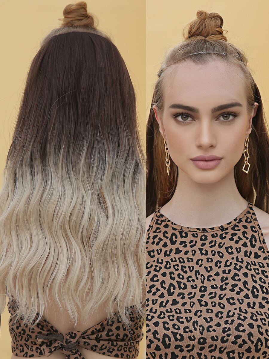 HAIRCUBE Clip In Medium Body Wave Synthetic Hair Extension - Multicolor - View 1