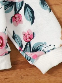 SHEIN Baby Floral Print Bomber Jacket - Multicolor - View 3