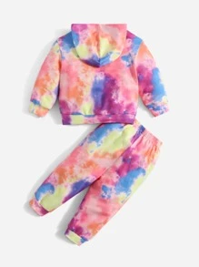 SHEIN Bộ đồ Em bé Cà vạt nhuộm Giải trí - Nhiều màu - Xem 2