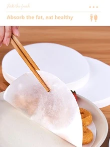 50 piezas Aceite absorción Papel para hornear - Blanco - Ver 4