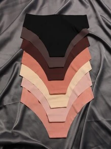 7 piezas Bragas unicolor sin costuras - Multicolor - Ver 4