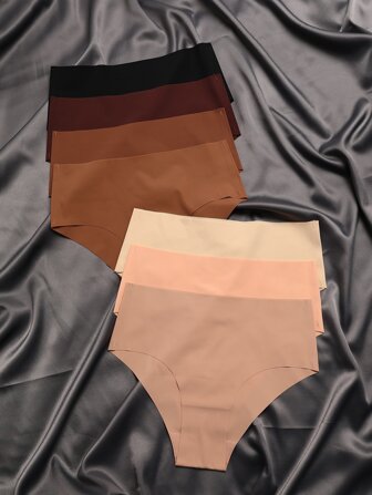 Pack de 7 braguitas sin costuras en color liso