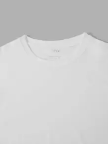 INAWLY Solid Round Neck Tee