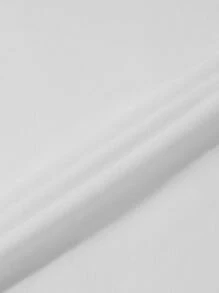 INAWLY Solid Round Neck Tee