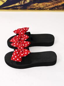 Trang trình bày Nữ Nơ Bướm màu trơn Sẵn sàng - Đỏ - Xem 2