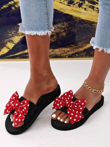 Trang trình bày Nữ Nơ Bướm màu trơn Sẵn sàng - Đỏ - Xem 5