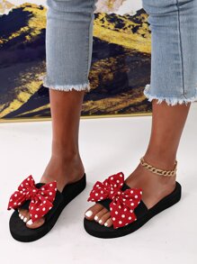 Trang trình bày Nữ Nơ Bướm màu trơn Sẵn sàng - Đỏ - Xem 6