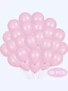 50个纯色气球，圣诞节 - 粉色 - 查看 3