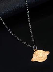 Men Planet Charm Necklace - Multicolor - View 2