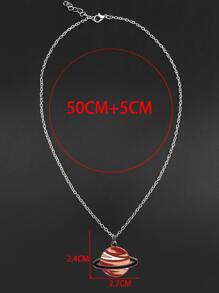 Men Planet Charm Necklace - Multicolor - View 4