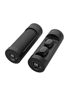 Ti2 Digital Display Rotatable Earphones - Black - View 2