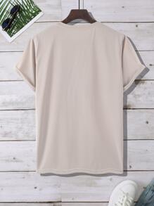 Manfinity Hypemode Tops Nam Con số Giải trí - Màu be - Xem 2