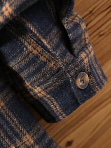 Manfinity Homme Áo choàng Nam Túi Nút phía trước Sọc ca rô Sẵn sàng - Nhiều màu - Xem 4