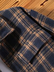 Manfinity Homme Áo choàng Nam Túi Nút phía trước Sọc ca rô Sẵn sàng - Nhiều màu - Xem 5