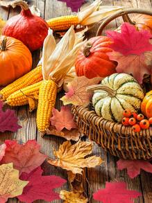 100pcs Mixed Color Artificial Maple Leaf, Plastic Fake Maple Leaf For Summer, Home Decor - Multicolor - View 2