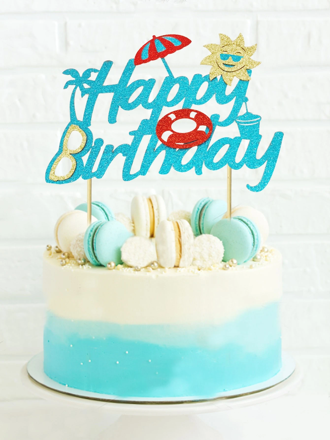 1 Piece Decoration De Gateau Fete D Anniversaire Lettre A Detail Soleil Mode En Ligne Shein France